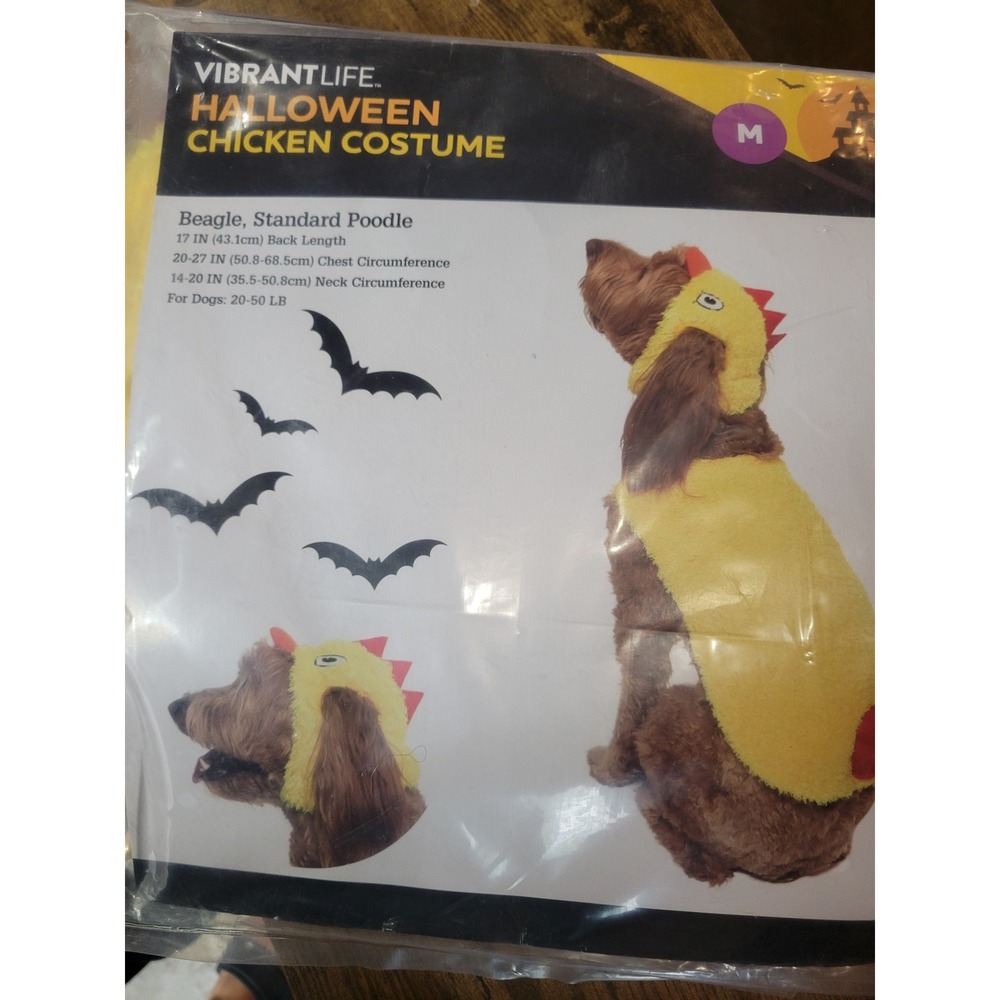 Vibrant Life Halloween Chicken Costume Dog Pet Outfit‎ Medium Beagle Poodle